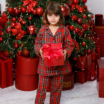 Дитяча піжама BO.Brand котонова, у червону клітинку