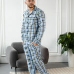 Чоловіча котонова піжама BO.Brand, колір блакитний