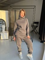 Жіночий спортивний костюм BO.Brand на флісі , колір графіт - Зображення 11
