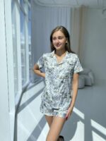 Жіноча сорочка з шортами, піжама BO.Brand, принт долари - Зображення 3