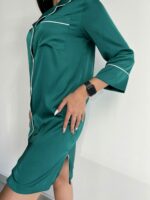 Шовкова жіноча піжама BO.Brand для дому, колір зелений - Зображення 7