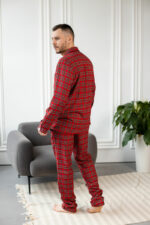 Чоловіча котонова піжама BO.Brand, колір червоний - Зображення 3