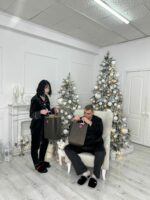 Парні піжами BO.Brand, сорочка та штани з кишенями, колір чорний - Зображення 6