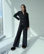 Жіноча піжама BO.Brand у чорному кольорі (сорочка та штани) - Зображення 11