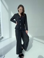 Жіноча піжама BO.Brand у чорному кольорі (сорочка та штани) - Зображення 12