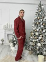 Чоловіча котонова піжама BO.Brand, колір червоний - Зображення 7