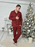 Чоловіча котонова піжама BO.Brand, колір червоний - Зображення 9