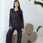 Жіноча піжама BO.Brand двійка, сорочка та штани, рожеві сердечка