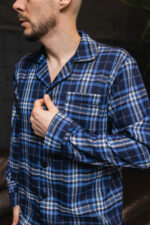 Чоловіча піжама BO.Brand в клітинку, колір синій - Зображення 6