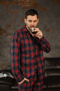 Чоловіча бавовняна піжама у клітинку BO.Brand