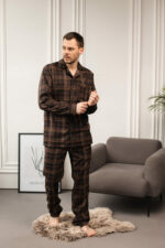 Чоловіча піжама для дому BO.Brand, котон, коричневий - Зображення 15