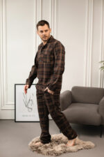 Чоловіча піжама для дому BO.Brand, котон, коричневий - Зображення 4