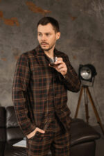 Чоловіча піжама для дому BO.Brand, котон, коричневий - Зображення 5