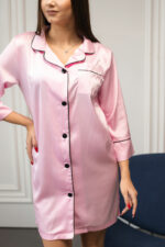 Жіноча шовкова піжама BO.Brand для дому, колір рожевий - Зображення 5