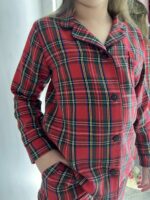 Дитяча піжама BO.Brand котонова, у червону клітинку - Зображення 14