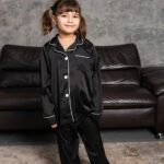 Дитяча шовкова піжама BO.Brand чорний колір