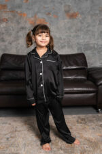 Дитяча шовкова піжама BO.Brand чорний колір