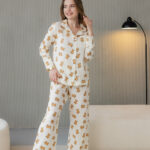 Жіноча піжама BO.Brand муслінова з ведмедиками