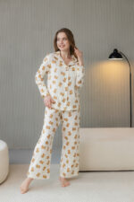 Жіноча піжама BO.Brand муслінова з ведмедиками