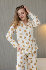 Жіноча піжама BO.Brand муслінова з ведмедиками - Зображення 2