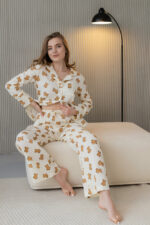 Жіноча піжама BO.Brand муслінова з ведмедиками - Зображення 7