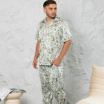 Шовкова чоловіча піжама BO.Brand принт долари