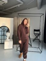 Жіночий спортивний костюм BO.Brand на флісі , колір графіт - Зображення 30