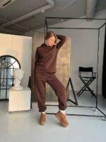 Жіночий спортивний костюм BO.Brand на флісі , колір графіт - Зображення 33