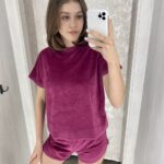 Піжама жіноча тепла велюрова із шортами BO.Brand