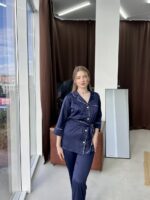 Піжама жіноча BO.Brand двійка велюрова, чорна - Зображення 14