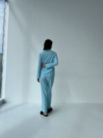 Жіноча піжама для дому BO.Brand, сорочка та штани, колір блакитний - Зображення 3