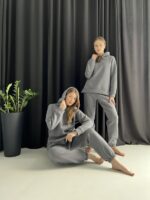 Жіночий спортивний костюм BO.Brand на флісі , колір графіт - Зображення 34