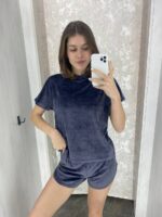 Жіноча піжама для дому та відпочинку , колір синій