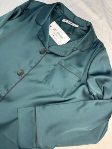 Дитяча шовкова піжама для хлопчика та дівчинки у зеленому кольорі