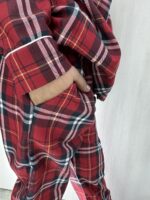 Дитяча піжама BO.Brand сорочка та штани у червону клітинку - Зображення 2