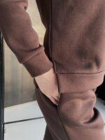 Жіночий спортивний костюм BO.Brand на флісі, коричневий - Зображення 3