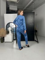 Жіноча піжама шовкова 3 в 1 BO.Brand (сорочка з довгим рукавом, штани та шорти) - Зображення 9