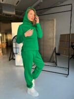 Жіночий спортивний костюм BO.Brand на флісі , колір графіт - Зображення 20