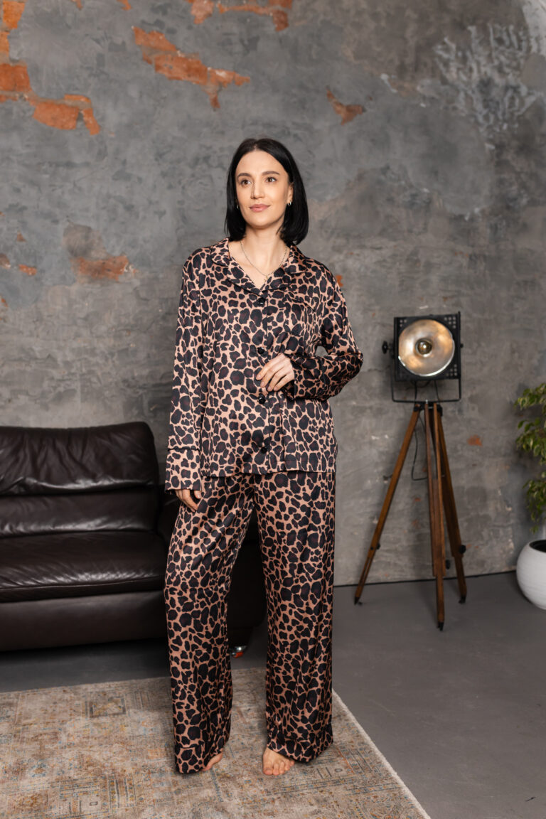 Жіноча піжама BoBrand леопардовий візерунок