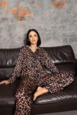 Жіноча піжама BoBrand леопардовий візерунок