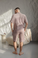 Чоловіча піжама натуральний муслін бежевий