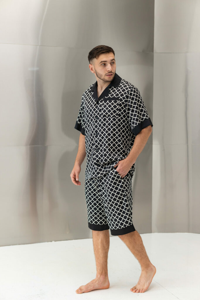 Чоловічий літній костюм сорочка і шорти із сатину BO.Brand