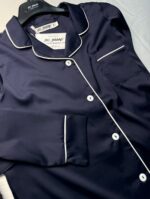 дитяча шовкова синя піжама з штанами