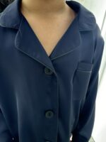 дитяча шовкова синя піжама з штанами