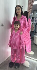 Дитяча шовкова піжама Victoria’s Secret рожева смужка