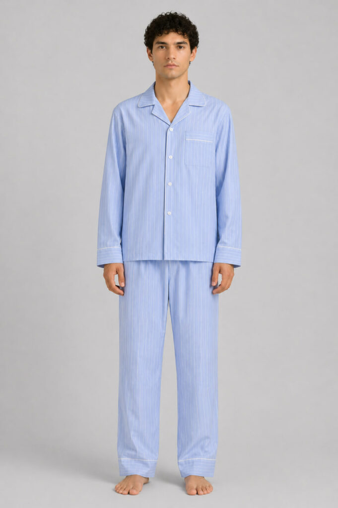 Чоловіча котонова піжама BO.Brand блакитного кольору