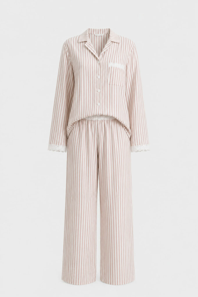 Жіночий костюм для відпочинку BO.Brand з мереживом (бежевий колір)